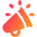 Announcement Megaphone Icon from Plump Gradient Set
