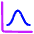 Bell Curve Chart Icon from Plump Neon Set
