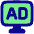 Broadcast Advertising Monitor Icon from Plump Pop Set