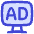 Broadcast Advertising Monitor Icon from Flex Duo Set