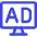 Broadcast Advertising Monitor Icon from Core Duo Set