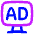 Broadcast Advertising Monitor Icon from Flex Neon Set