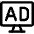 Broadcast Advertising Monitor Icon from Core Line Set