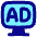 Broadcast Advertising Monitor Icon from Flex Pop Set