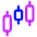 Candles Chart Icon from Plump Neon Set