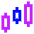 Candles Chart Icon from Sharp Neon Set