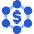 Cash Molecule Icon from Sharp Flat Set