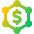 Cash Molecule Icon from Core Gradient Set