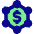 Cash Molecule Icon from Sharp Pop Set