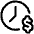 Hourly Rate Fee Dollar Sign Icon from Plump Line Set