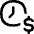 Hourly Rate Fee Dollar Sign Icon from Flex Line Set