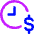 Hourly Rate Fee Dollar Sign Icon from Core Neon Set