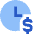 Hourly Rate Fee Dollar Sign Icon from Sharp Flat Set