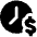 Hourly Rate Fee Dollar Sign Icon from Plump Solid Set