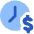Hourly Rate Fee Dollar Sign Icon from Plump Flat Set
