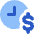 Hourly Rate Fee Dollar Sign Icon from Core Flat Set