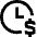 Hourly Rate Fee Dollar Sign Icon from Sharp Line Set