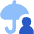 Life Insurance Security Umbrella Icon from Flex Flat Set