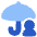 Life Insurance Security Umbrella Icon from Plump Flat Set