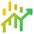 Trading Graph Icon from Sharp Gradient Set