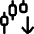 Trading Pattern Down Icon from Flex Line Set