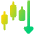 Trading Pattern Down Icon from Plump Gradient Set