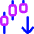Trading Pattern Down Icon from Flex Neon Set