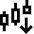 Trading Pattern Down Icon from Sharp Line Set