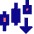 Trading Pattern Down Icon from Sharp Pop Set