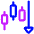 Trading Pattern Down Icon from Plump Neon Set
