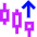 Trading Pattern Up Icon from Sharp Neon Set
