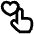 Heart Hand Gesture Icon from Atlas Line Set | Free Download as SVG Vector and Transparent PNG | Streamline icons