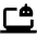 Ai Robot Laptop Fill Icon from Outlined Fill - Material Pro Set
