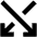 Arrow Crossover Down Fill Icon from Outlined Fill - Material Pro Set