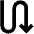 Arrow Curvy Down Right Fill Icon from Outlined Fill - Material Pro Set
