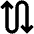 Arrow Curvy Up Down Alt Fill Icon from Outlined Fill - Material Pro Set