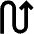 Arrow Curvy Up Right Fill Icon from Outlined Fill - Material Pro Set