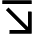 Arrow Diagonal Bottom Right Fill Icon from Outlined Fill - Material Pro Set
