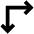 Arrow Top Left Corner Fill Icon from Outlined Fill - Material Pro Set