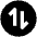 Arrow Transfer Vertical Circle Fill Icon from Outlined Fill - Material Pro Set