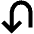 Arrow Turn Down Left Fill Icon from Outlined Fill - Material Pro Set
