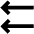 Double Arrow Left Fill Icon from Outlined Fill - Material Pro Set