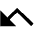 Triangle Arrow Bounce Down Left Fill Icon from Outlined Fill - Material Pro Set