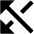 Triangle Arrow Crossover Left Fill Icon from Outlined Fill - Material Pro Set