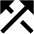 Triangle Arrow Crossover Up Fill Icon from Outlined Fill - Material Pro Set