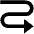 Triangle Arrow Curvy Right Down Fill Icon from Outlined Fill - Material Pro Set