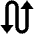 Triangle Arrow Curvy Up Down Fill Icon from Outlined Fill - Material Pro Set