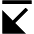 Triangle Arrow Diagonal Bottom Left Fill Icon from Outlined Fill - Material Pro Set