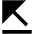 Triangle Arrow Diagonal Top Left Fill Icon from Outlined Fill - Material Pro Set
