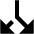 Triangle Arrow Split Down Fill Icon from Outlined Fill - Material Pro Set